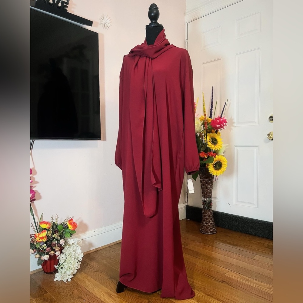 Burqa with attached hijab